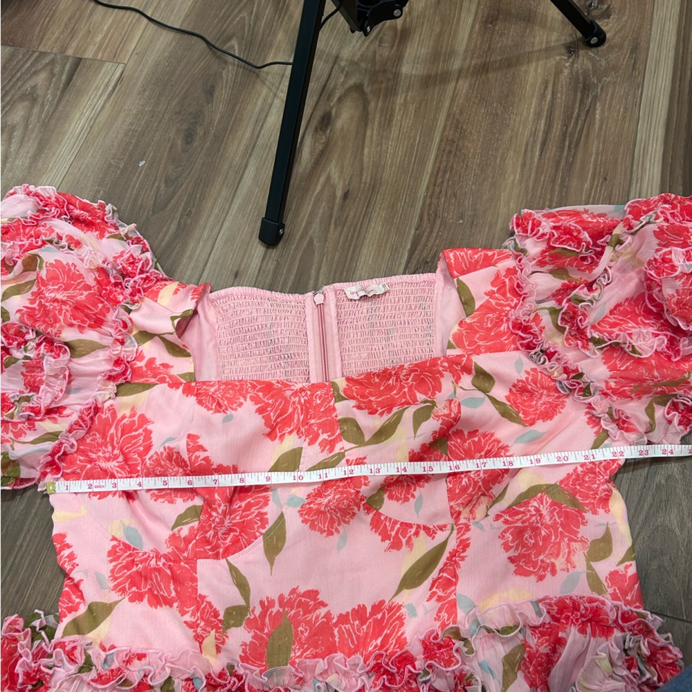 Ivy City pink floral Layla maxi dress size 24W wedding coquette feminine wedding - Picture 9 of 10